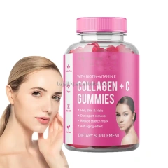 Collagen +C Gummies Whitening Skin Biotin Gummies Private Label OEM for Hair Skin Nails Promote Hair Skin Nails