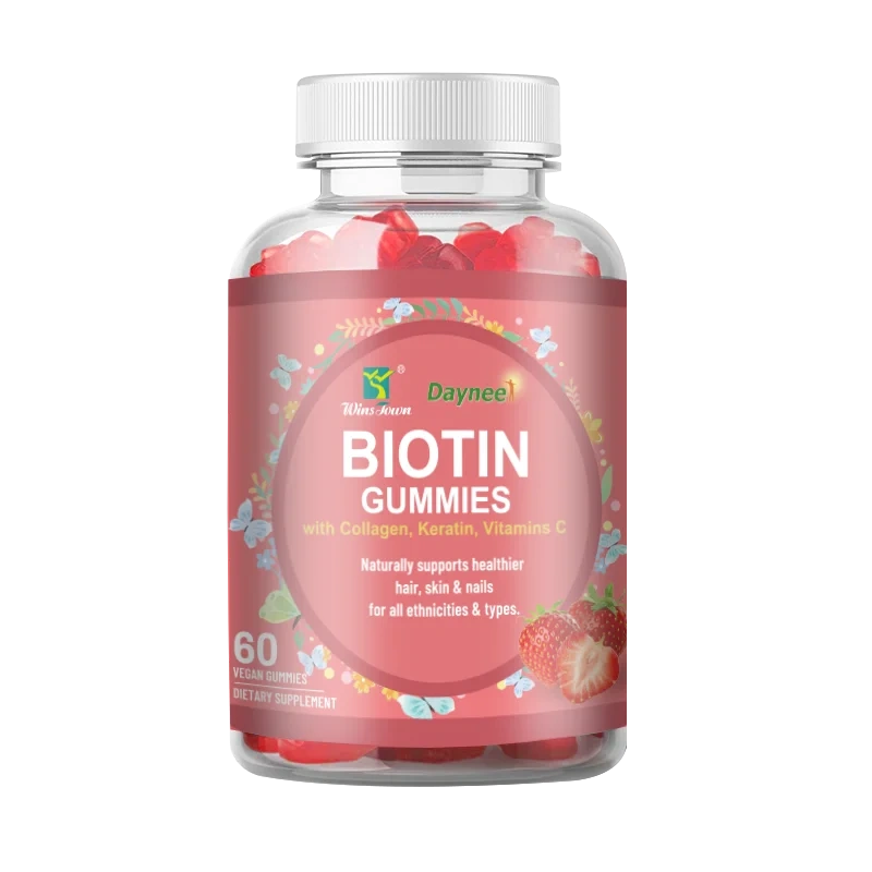 Private Label Biotin Gummies Biotin Keratin Collagen Hair Skin and Nails Vitamins Biotin Supplement Gummies