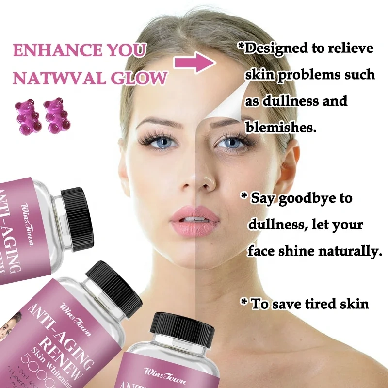 Private Label L Glutathiones Gummy Candy Health Care Supplement Skin Care Collagen Gummies