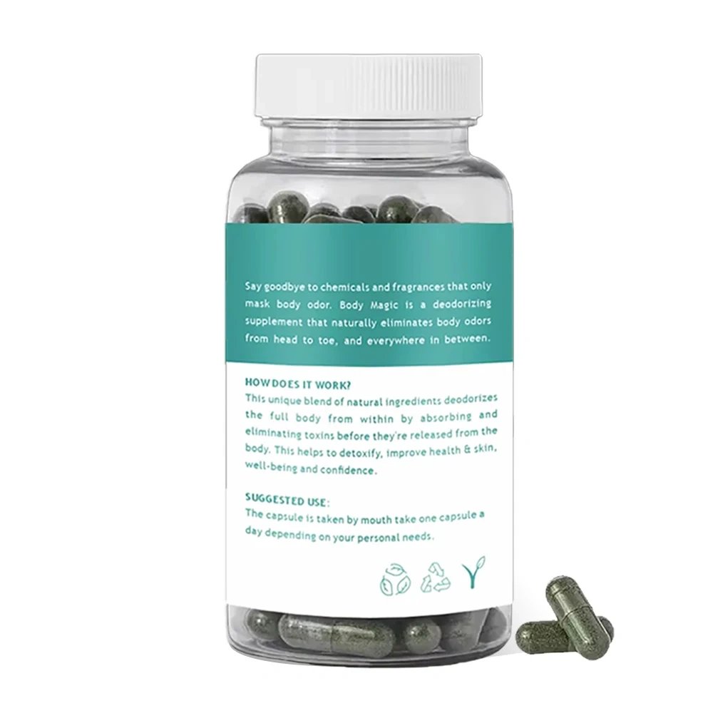 OEM Private Label Body Magic Chlorophyll Capsules Adult-Friendly Parsley Leaf Supplements for Health and Wellness One Bottle
