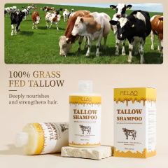 Private Label Hair Products Beef Tallow Shampoo Nourished Fuller Hair Regrowth Increasing Volume Silicone Hair Growth Shampoo