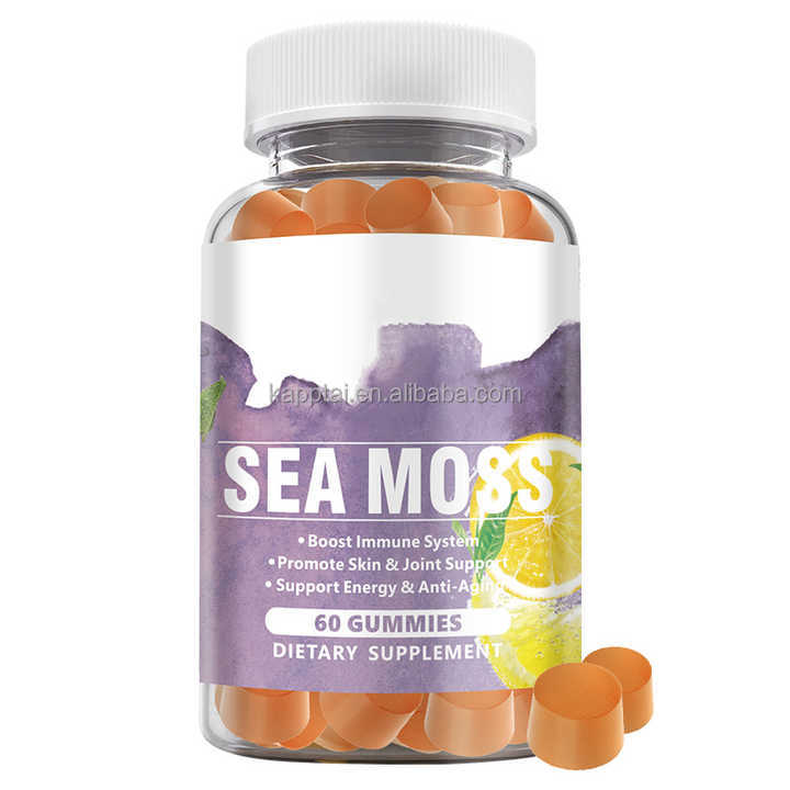 Custom Nepeta Tenuifolia Quercetin Sea Moss Gummies Turmeric Irish Seaweed Gummy Candy Dosage