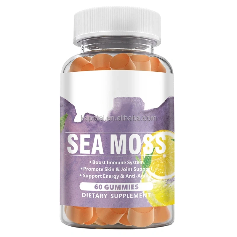 Custom Nepeta Tenuifolia Quercetin Sea Moss Gummies Turmeric Irish Seaweed Gummy Candy Dosage