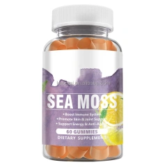 Custom Nepeta Tenuifolia Quercetin Sea Moss Gummies Turmeric Irish Seaweed Gummy Candy Dosage