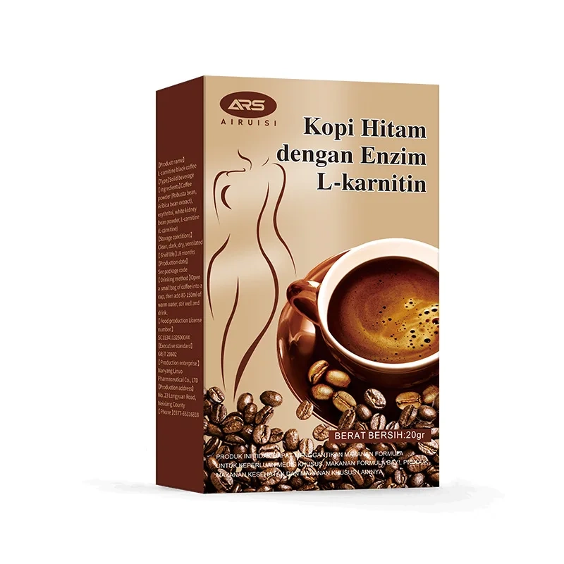 L-Carnitine Ketone Instant Coffee Powder Low Carbohydrate Fast Weight Loss Fat Burning Mellow Bitter Flavor Available Chocolate
