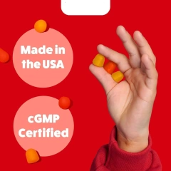 Pure Organic Children's DHA EPA Omega Gummies Multivitamin Vitamin C Gummies for Heart Brain Immune Support Not for Newborns