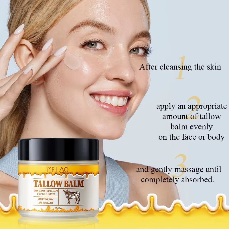 Nourishing facial care, repairing and moisturizing cream as a substitute for cow fat fragrance cream