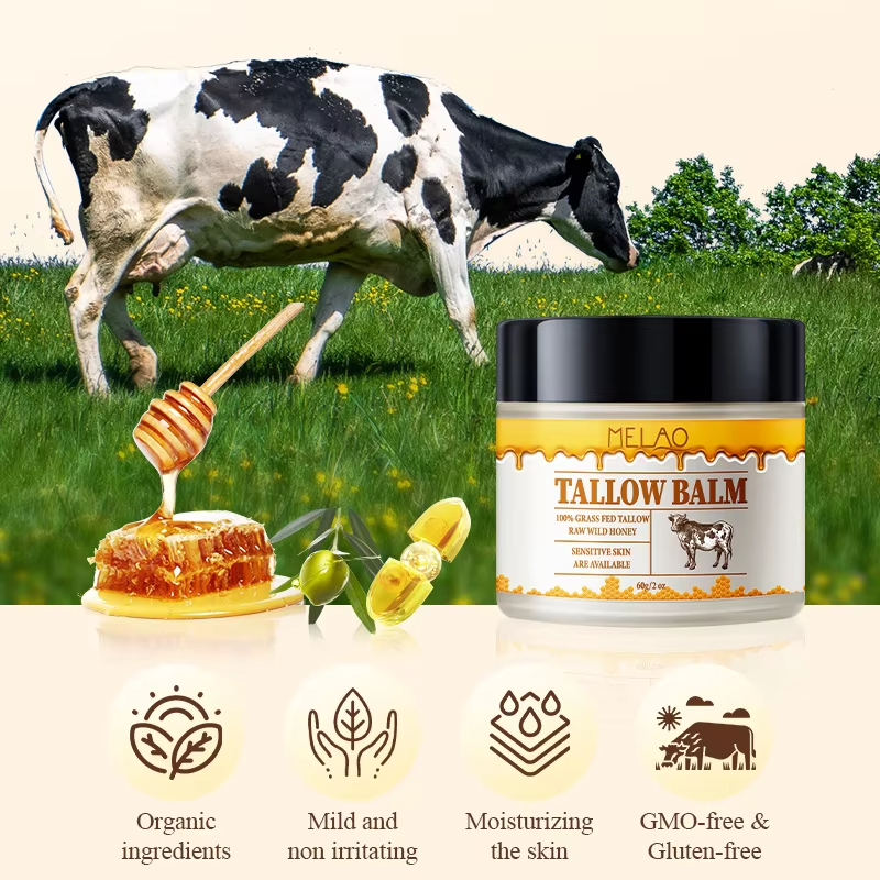 Nourishing facial care, repairing and moisturizing cream as a substitute for cow fat fragrance cream