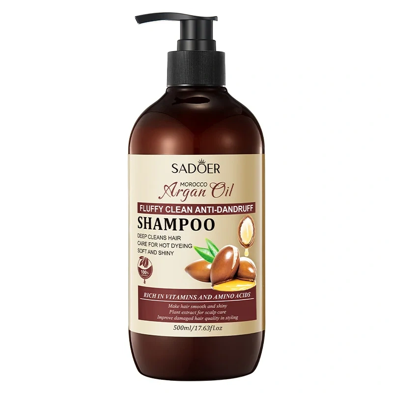 Hot Selling Argan Oil Fluffy Shampoo 500ml Anti-dandruff Improve Hair Growth Nourishing Shampoo for Dry Hair