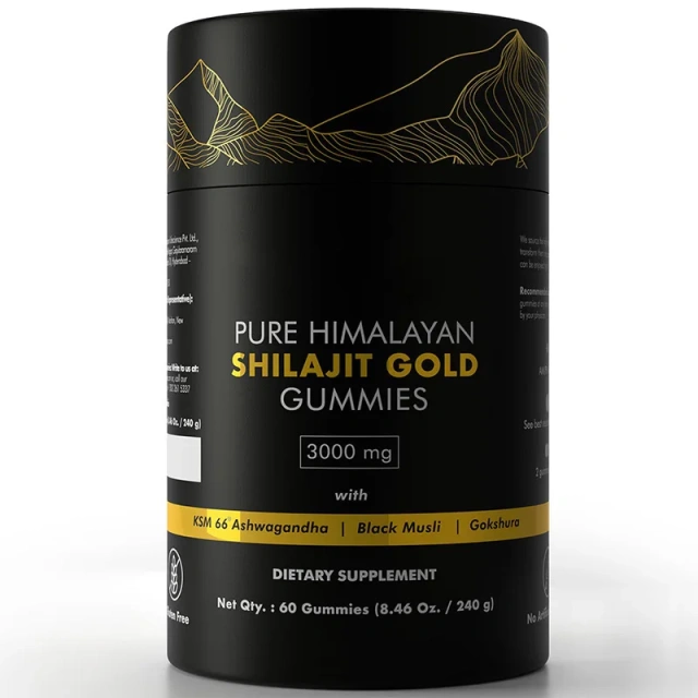 Organic himalayan shilajit gummies food grade supplement individually packaged no added ingredients raw shilajit