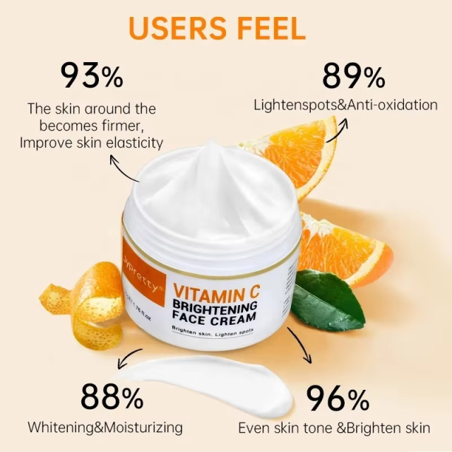 Vitamin C facial whitening cream VC acne papules freckle removal skincare 50ml