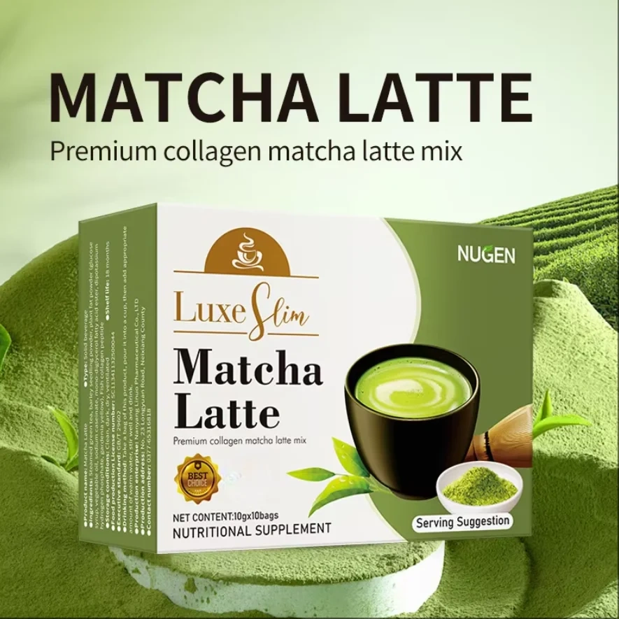 Sugar-Free Matcha Latte Green Tea Powder Slimming Instant Coffee in Boxed Format