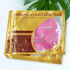 Collagen Pink Korean Facial Sheet Face Mask Gold Wholesale Repairing Moisturizing Anti-aging Nourishing Rose Crystal Beauty Skin