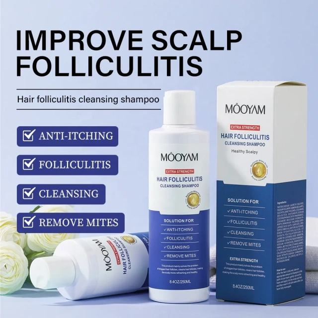 Private Label Folliculitis Shampoo Seborrheic Dermatitis Shampoo, Antifungal Scalp Psoriasis Folliculitis Treatment Shampoo