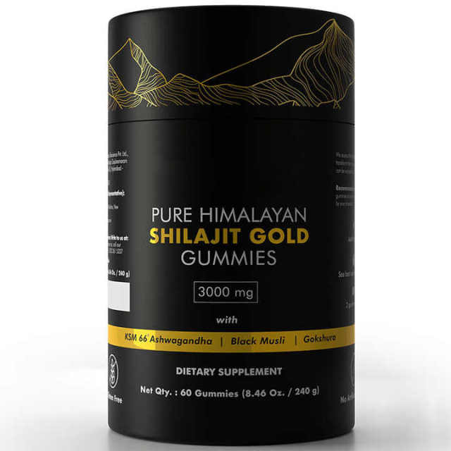 Organic himalayan shilajit gummies food grade supplement individually packaged no added ingredients raw shilajit
