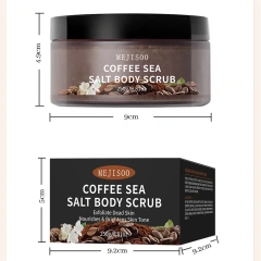 Hot Selling Vegan Organic Coffee Sugar Exfoliating Skin Whitening Face & Body Coffee Scrub