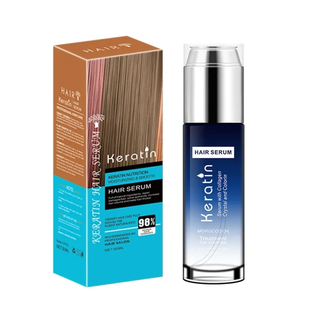 80ml Keratin Organic for Nourishing Smoothing for Dyed Curly Straight for Dry Hair Hair Care Serum Oil