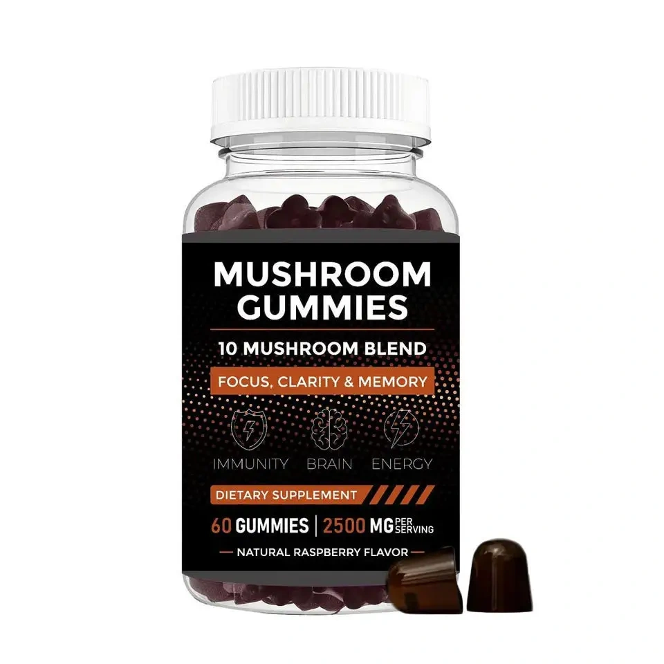Green Mushroom Gummies Mushroom Complex Gummies Brain Booster Immune