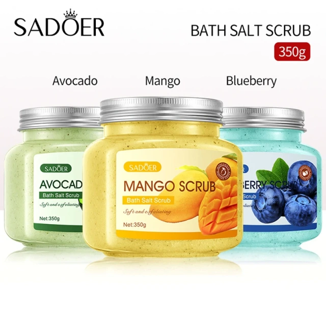SADOER Fruit Scrub Cream Mango Avocado Vera Facial Scrub Exfoliating Body Scrub Moisturizing and Nourishing Exfoliator Skin Care