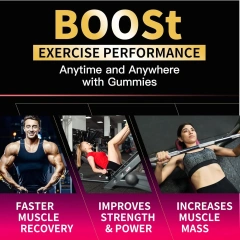 OEM Hot Sale Creatine Monohydrate Gummies 5000mg for Men & Women Chewables Creatine Monohydrate for Muscle Strength 90 Counts