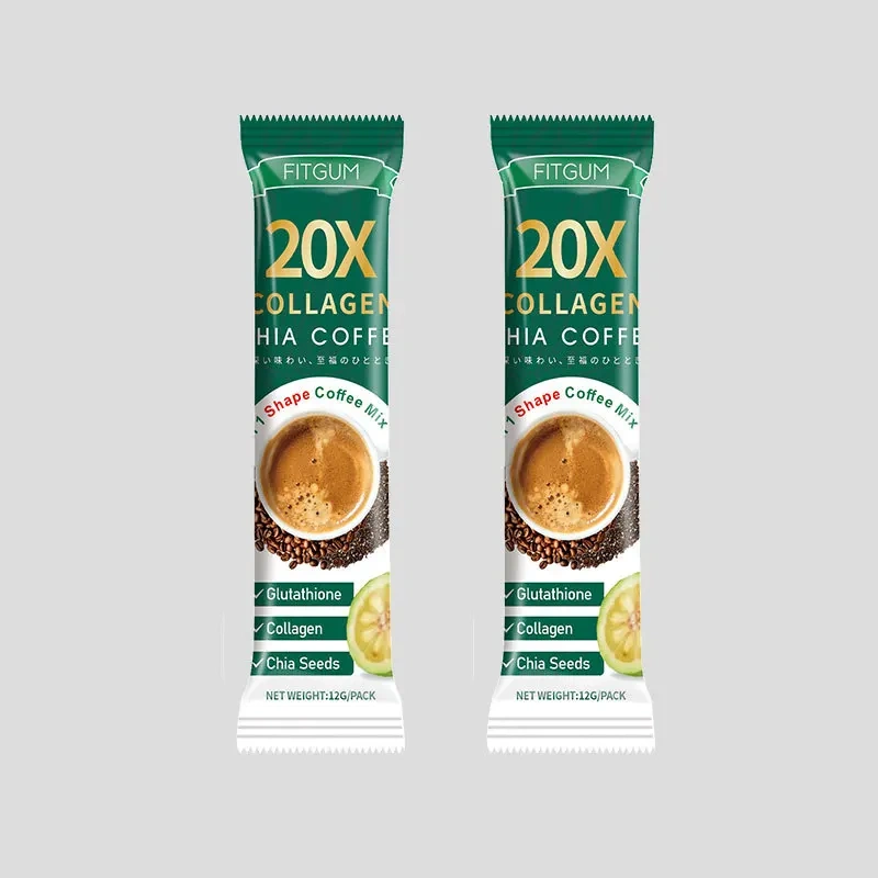 Original Collagen Coffee with Sweet Chocolate Flavor Chia Seed Wrapped Popular Cross-Border Foreign Trade Instant Coffee in Bag