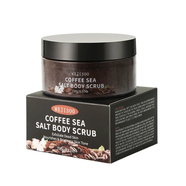 Hot Selling Vegan Organic Coffee Sugar Exfoliating Skin Whitening Face & Body Coffee Scrub