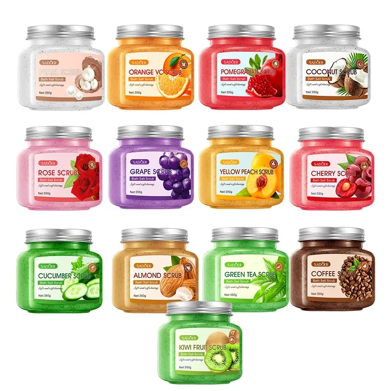 SADOER Fruit Scrub Cream Mango Avocado Vera Facial Scrub Exfoliating Body Scrub Moisturizing and Nourishing Exfoliator Skin Care