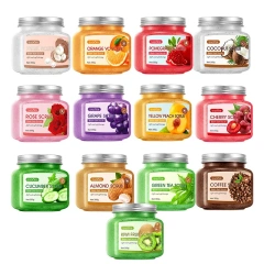SADOER Fruit Scrub Cream Mango Avocado Vera Facial Scrub Exfoliating Body Scrub Moisturizing and Nourishing Exfoliator Skin Care