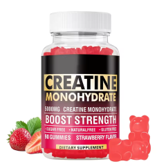 OEM Hot Sale Creatine Monohydrate Gummies 5000mg for Men & Women Chewables Creatine Monohydrate for Muscle Strength 90 Counts