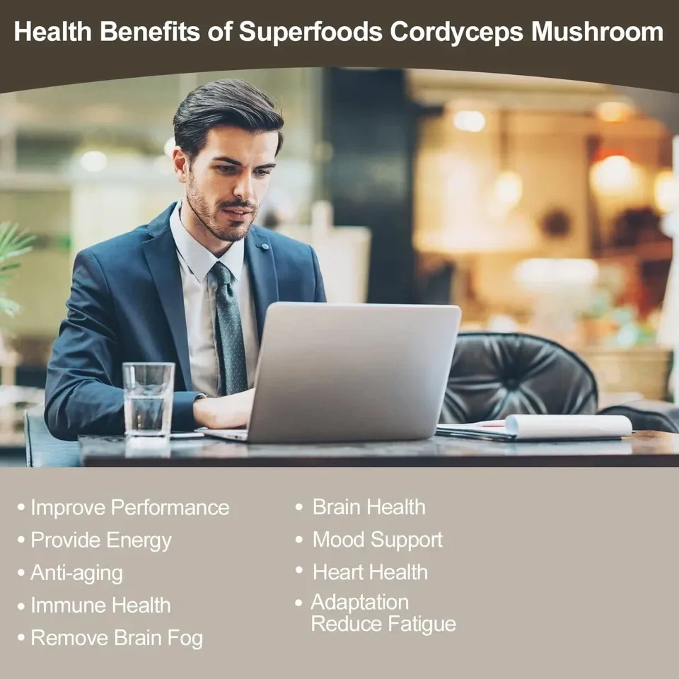 Green Mushroom Gummies Mushroom Complex Gummies Brain Booster Immune