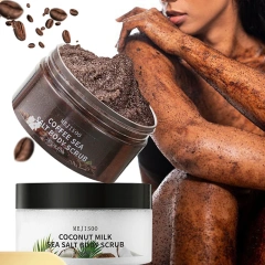 Hot Selling Vegan Organic Coffee Sugar Exfoliating Skin Whitening Face & Body Coffee Scrub