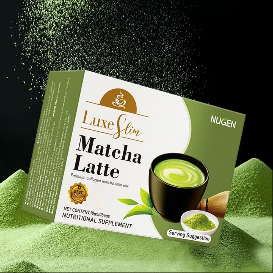 Sugar-Free Matcha Latte Green Tea Powder Slimming Instant Coffee in Boxed Format
