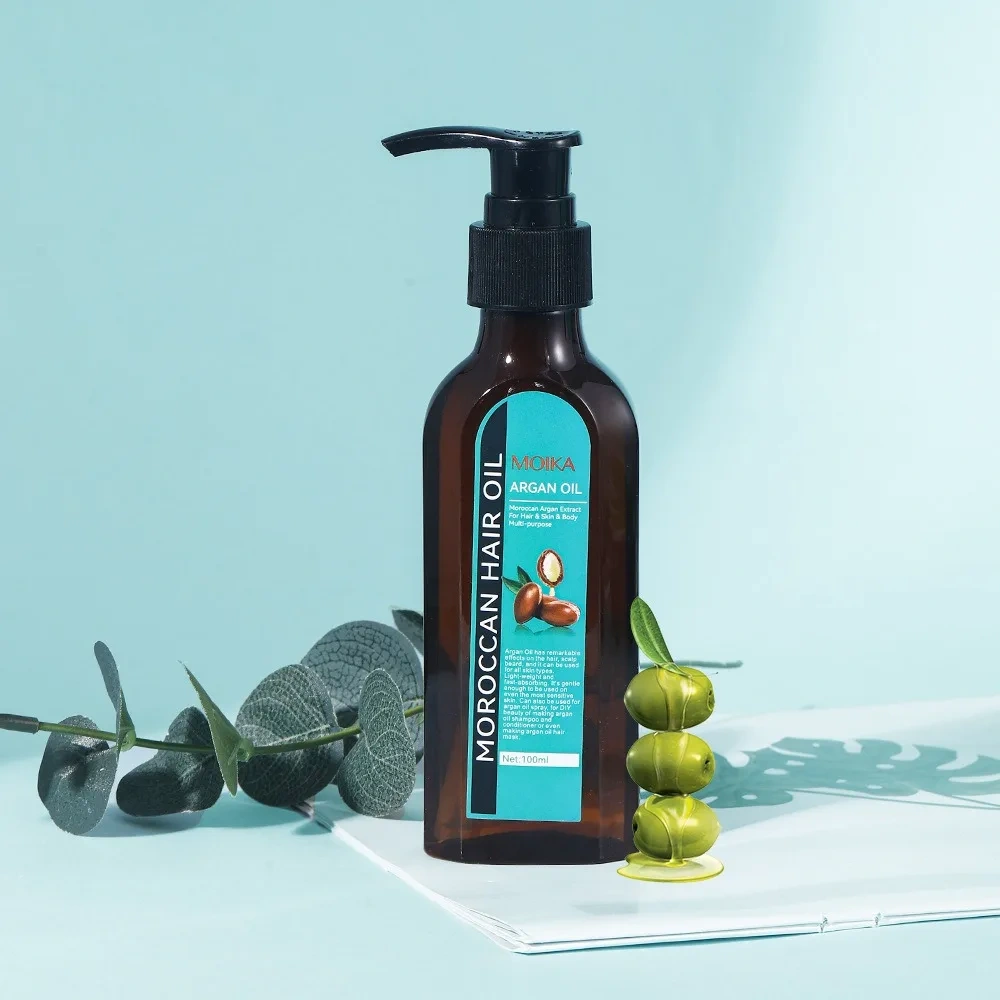 ODM OEM Customized  Nourishing Repair Damaged Hair Prevent Frizz Soften Hair Rosemary Moroccan Organic Hair Care Serum Oil