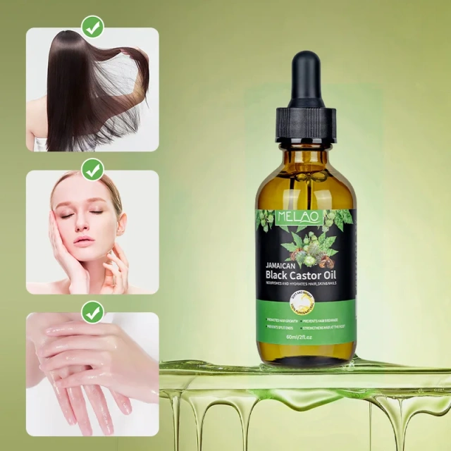 Organic Cold-Pressed Castor Oil for Hair Growth and Skin Care