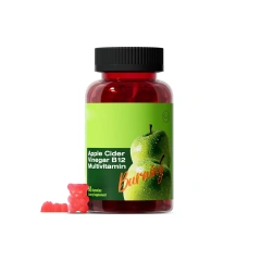 Organic Non-GMO Sugar-Free Apple Cider Vinegar Gummies B12 Vitamin C Herbal Extract Supplement for Digestion Energy Immune