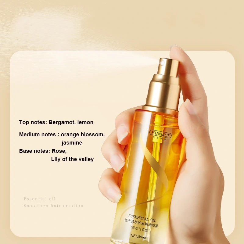 Wholesale Hair Perfume Smoothing Hair Care Essential Oil Spray for Improve Dryness Wash Free Hair Care Serum