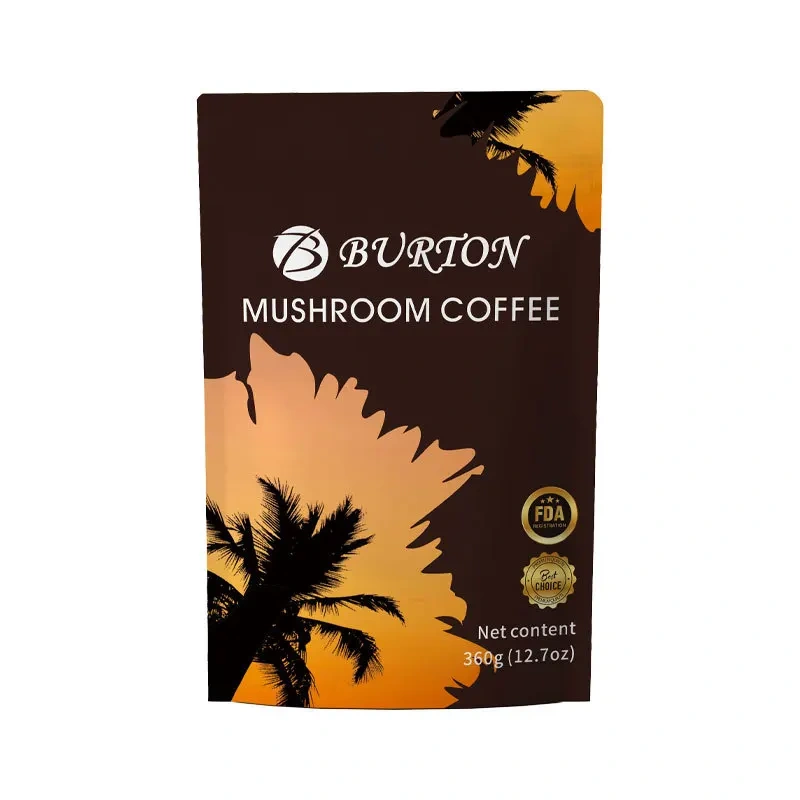 TK Instant Coffee with Mellow Mushroom Ganoderma Delicious Chocolate Flavor for Adults in Bag Packaging