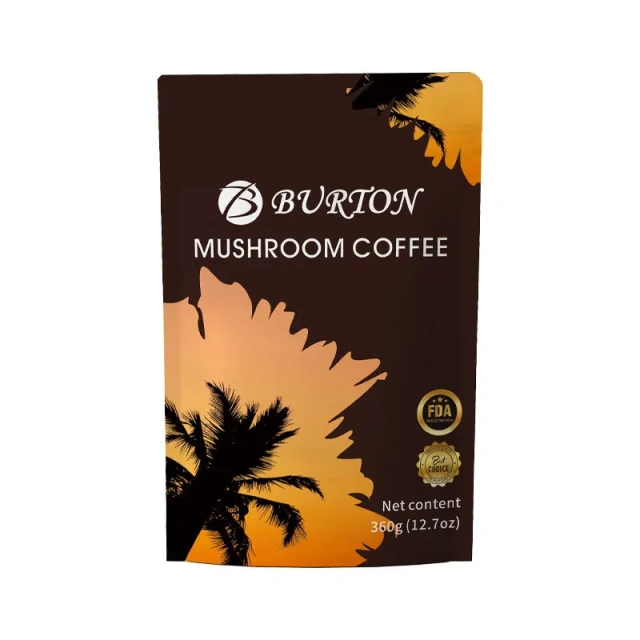 TK Instant Coffee with Mellow Mushroom Ganoderma Delicious Chocolate Flavor for Adults in Bag Packaging