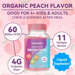 Lifeworth Custom 10 Billion CFU/G Lactobacillus Salivarius Powder Lactobacillus Salivarius Probiotic Multi Vitamin Gummy