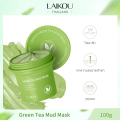 LAIKOU Face Skin Care Beauty Private Label Pore Minimize Brightening Maskss Organic Green Tea Dead Sea Mud Facial Clay Mask