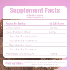 In Stock Elm Pineapple Women's Probiotic Gummies Factory Direct Sale for Adults and Pregnant Women TK Foreign Trade Cross-Border