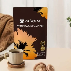 TK Instant Coffee with Mellow Mushroom Ganoderma Delicious Chocolate Flavor for Adults in Bag Packaging