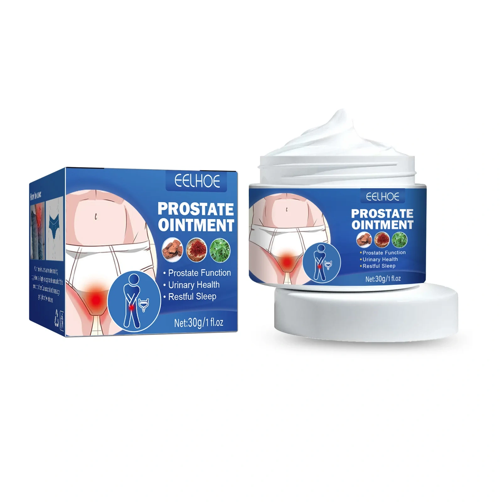 Mild Ingredients for Men to Relieve Prostate Discomfort, Protect Yang and Warm Kidney Health Cream, Men's Prostate Health Cream