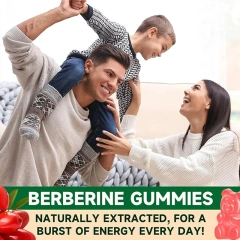 OEM HCL Supplements Berberine Complex HCL Gummy Turmeric Ceylon Cinnamon Berberine Gummies