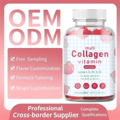 Wholesale Collagen Gummies Vitamin Biotin Supplement Improve Hair Skin and Nails Gummies Vitamin Kollagen Collagen Gummies