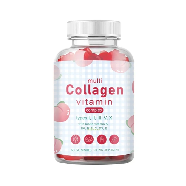 Wholesale Collagen Gummies Vitamin Biotin Supplement Improve Hair Skin and Nails Gummies Vitamin Kollagen Collagen Gummies