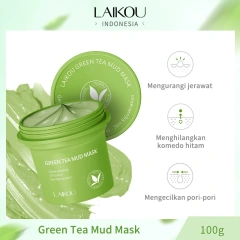 LAIKOU Face Skin Care Beauty Private Label Pore Minimize Brightening Maskss Organic Green Tea Dead Sea Mud Facial Clay Mask