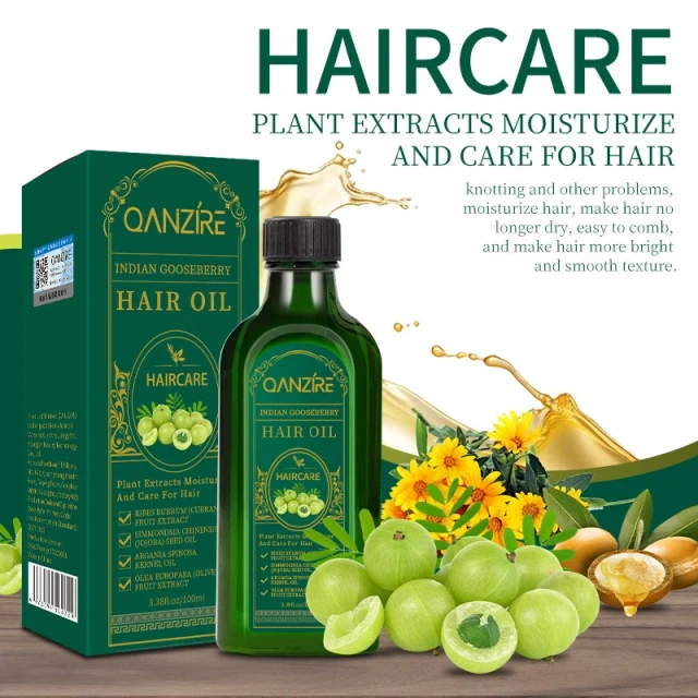 Herbal Men Women Scalp Care Private Label 100% Natural Organic Anti Loss Boosting Gooseberry Hair Treatment Growth Oil