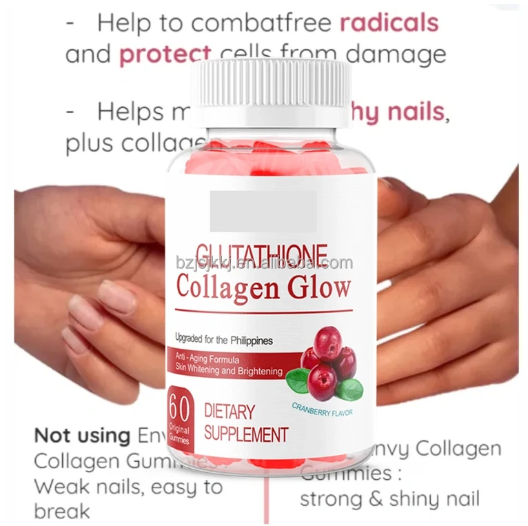 Collagen Gummy Beauty Hair Skin Nails Whitening Skin Vitamin Bear Vegan Biotin Collagen Gummies for Hair Loss Supplement