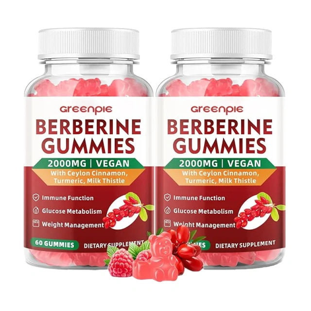 OEM HCL Supplements Berberine Complex HCL Gummy Turmeric Ceylon Cinnamon Berberine Gummies